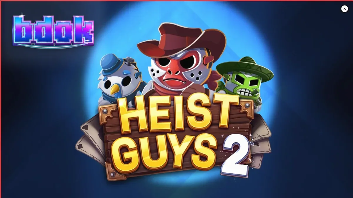 Heist Guys 2 স্লট গেমের একটি দৃশ্য যেখানে মরুভূমির পটভূমিতে ডাকাতির থিম দেখা যাচ্ছে